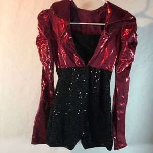 Red jazz dance costume